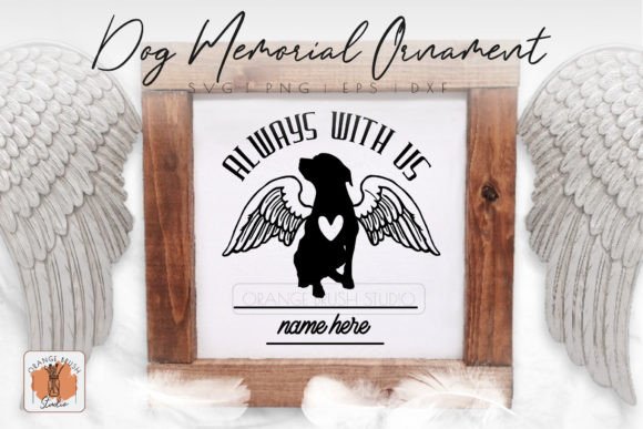 Angel Dog Memorial Ornament SVG