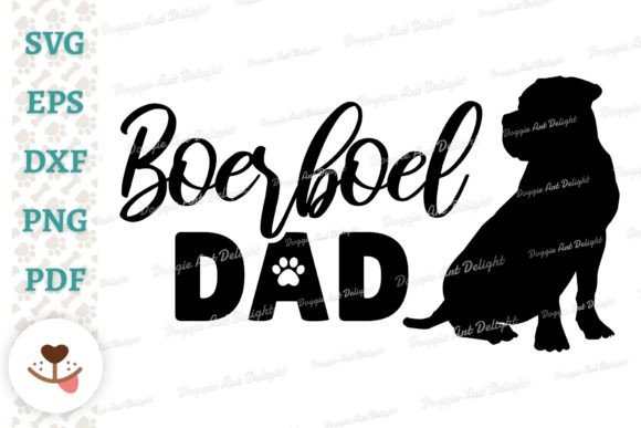 Boerboel Dog Dad Design Svg Png