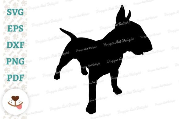 Bull Terrier Dog Silhouette SVG PNG DXF