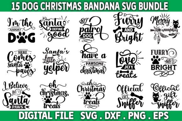 Christmas Bandana SVG Bundle