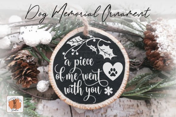Christmas Dog Memorial Round Ornament