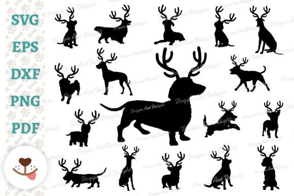 Christmas Dog Reindeer SVG PNG Bundle