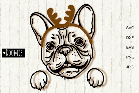 Christmas Frenchie Svg, French Bulldog