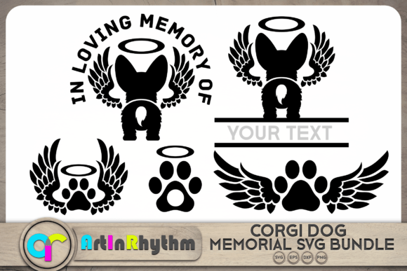 Corgi Pet Dog Memorial SVG
