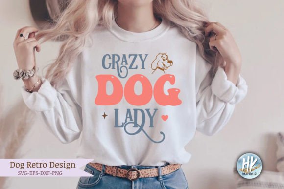 Crazy Dog Lady Retro SVG