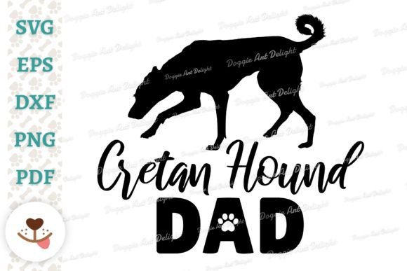 Cretan Hound Dad Design, Dog Dad SVG PNG