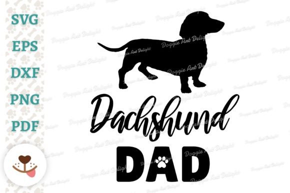 Dachshund Dad Design, Dog Dad SVG PNG
