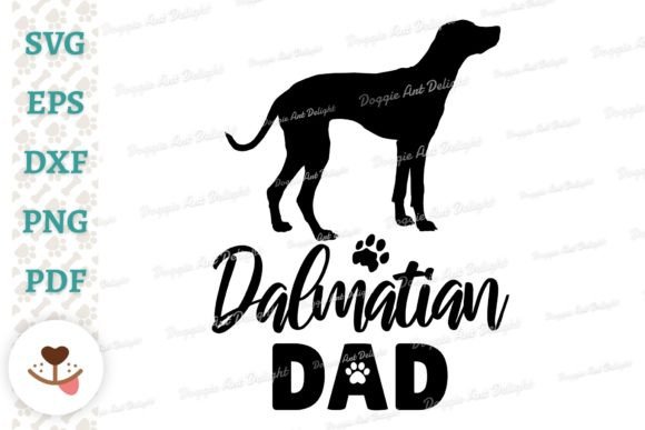 Dalmatian Dad Design, Dog Dad SVG PNG
