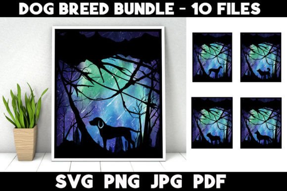 Dog Breed Silhouette Bundle