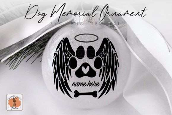 Dog Paw Christmas Memorial Ornament SVG