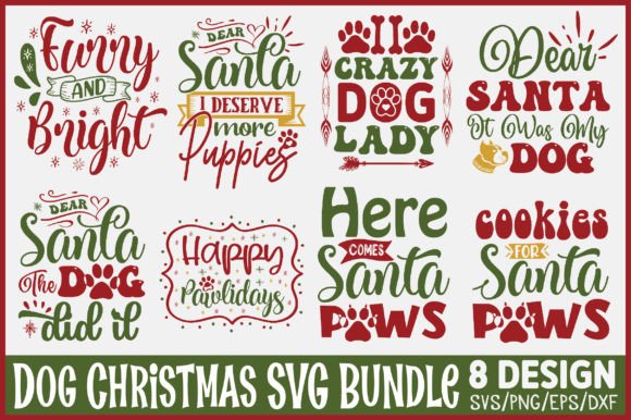 Free Dog Christmas SVG Bundle
