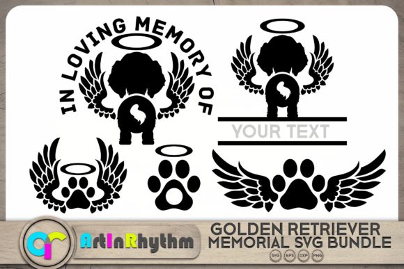 Golden Retriever Pet Dog Memorial SVG