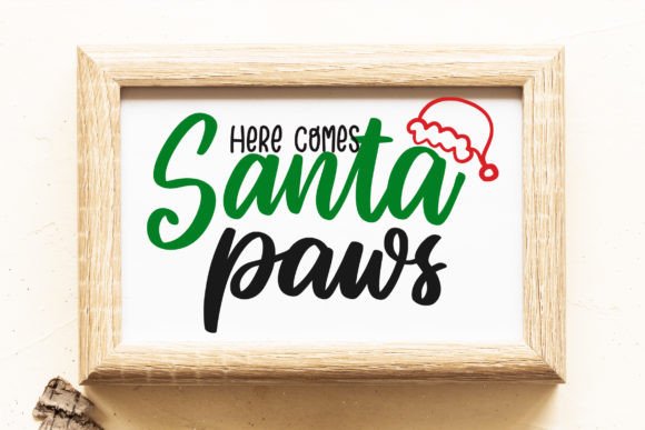 Here Comes Santa Paws SVG Cut File