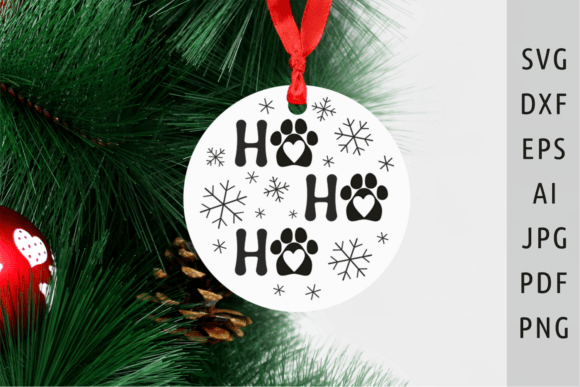 Ho Ho Ho SVG Dog Paws Christmas SVG