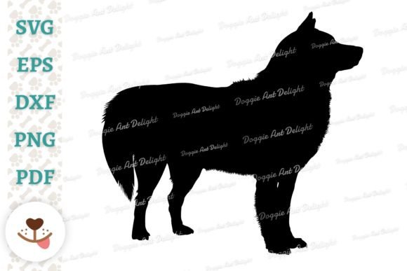 Husky Dog Silhouette SVG Vector Cut File