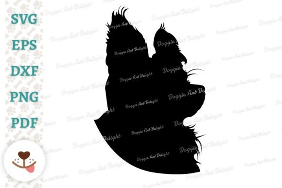 Papillon Dog Portrait Silhouette Svg Png