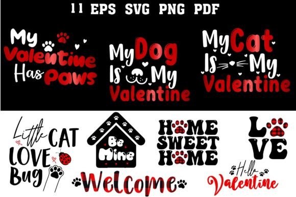 Paws Valentine Sublimation SVG