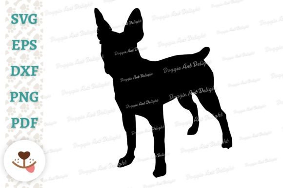 Rat Terrier Dog Silhouette SVG PNG Cut
