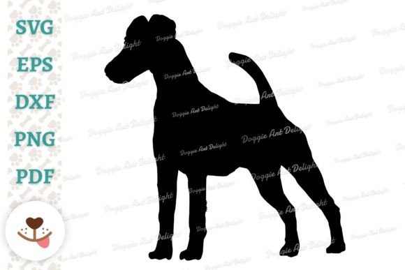 Smooth Fox Terrier Dog Silhouette SVG