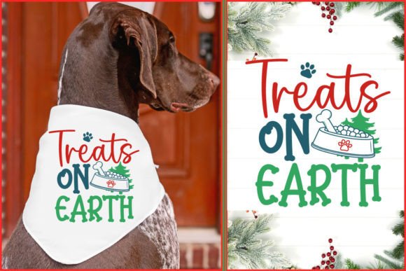 Treats on Earth Dog Bandana SVG Design